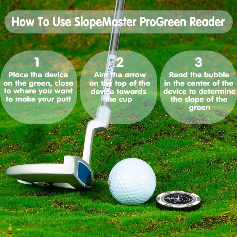 Prodigora SlopeMaster ProGreen Reader - Golf Ball Marker with High Precision Green Reading Aid Golf Accessories for Men Women - Image 4